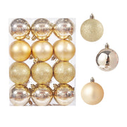 Christmas Ball Ornaments 24Pcs Shatterproof Christmas Hanging Balls Xmas Tree Decorations Holiday Wedding Party Decor (Gold, 3Cm/1.18In)