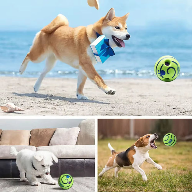 Pet Toy Dog Squeaky Balls Self-Healing Toy Dog Puppy Toy Giggling Sound Ball Chewing Pet Ball Rolling Molars Relieve Boredom