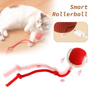 Smart Electric Cat Rolling Ball Toys Automatic Rolling Ball Faux Tail Rechargeable Smart Pet Interactive Playing Toy