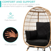 Wicker Egg Chair Oversized Indoor Outdoor Patio Lounger