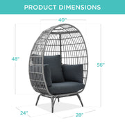 Wicker Egg Chair Oversized Indoor Outdoor Patio Lounger