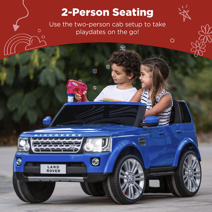 12V 2-Seater Licensed Land Rover Ride-On w/ Parent Remote Control