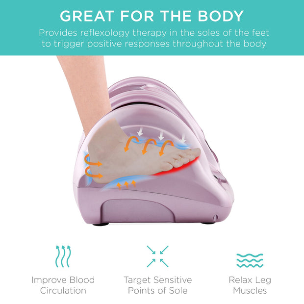 Therapeutic Foot Massager w/ High Intensity Rollers, Remote, 3 Modes