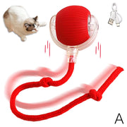 Smart Electric Cat Rolling Ball Toys Automatic Rolling Ball Faux Tail Rechargeable Smart Pet Interactive Playing Toy