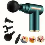 1pc GVBER Deep Tissue Percussion Massage Gun, Handheld Electric Back Massager with 9 Attachments, 30-Speed Professional Mode, USB Rechargeable Lithium Battery, Iron Material, Ergonomic Design, Ideal Gift for Adults - Includes Storage Bag